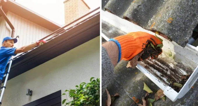 limpiar canalones en santa cruz de bezana, cantabria